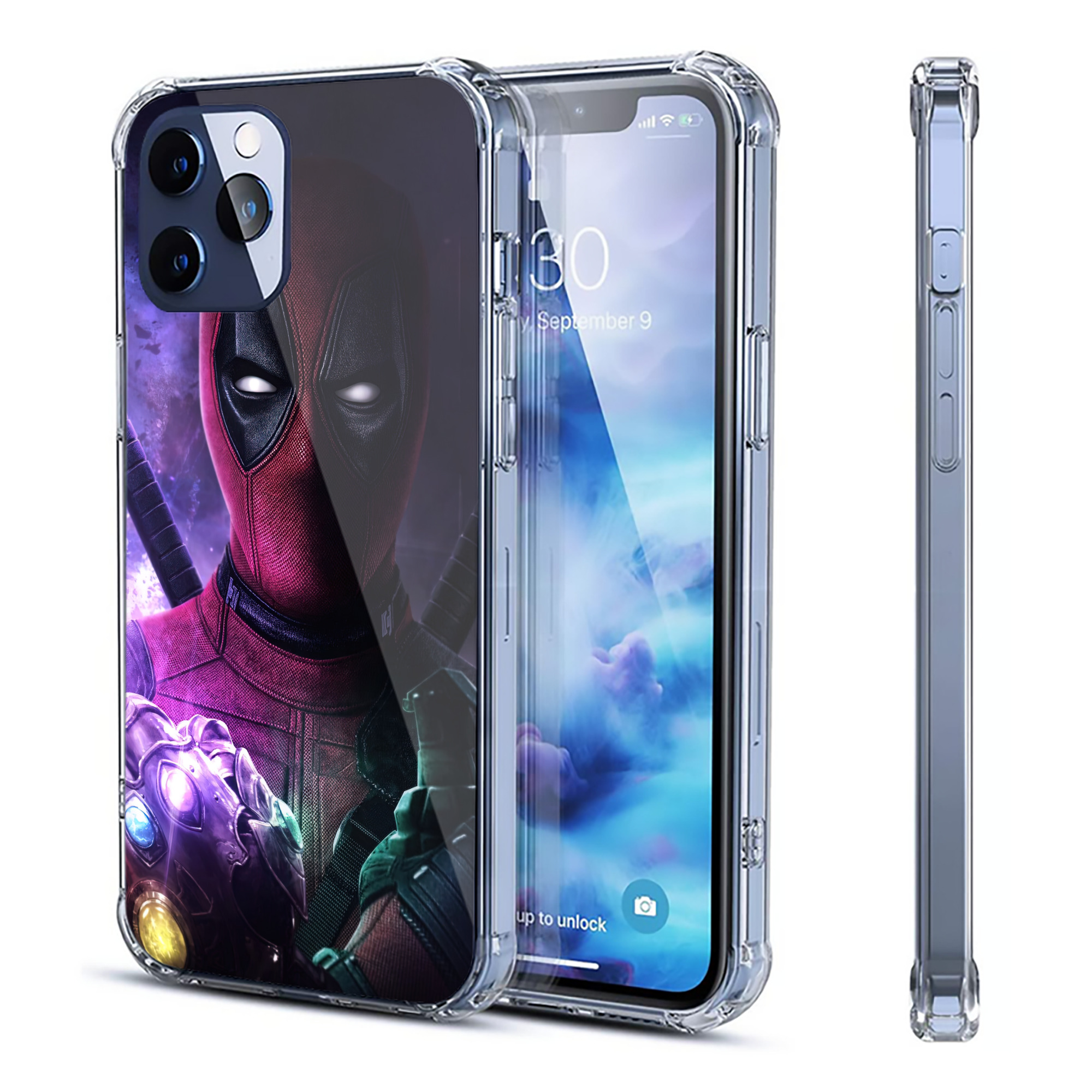 （画像用） Deadpool デッドプール 【iPhone 12シリーズ対応】透明スマホケース（クリアソフトケース）